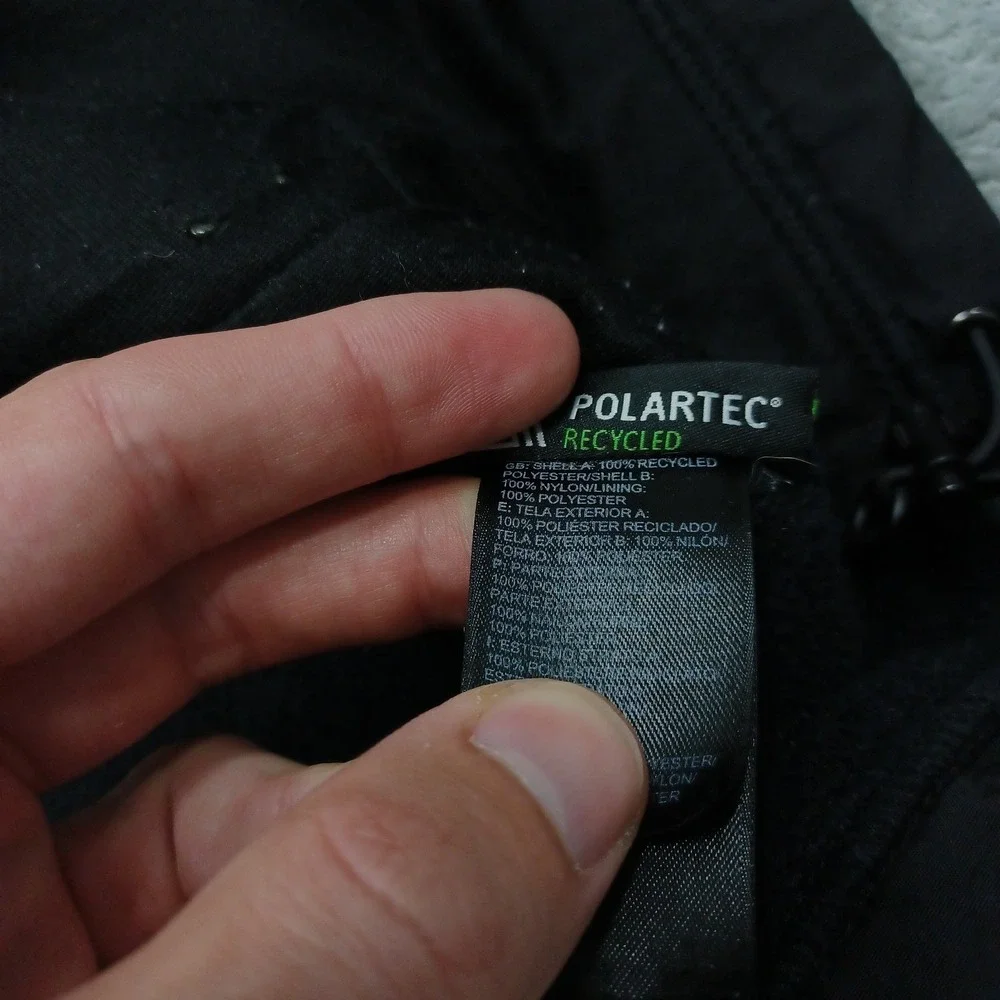 North Face Jacket Mens Large Black Fleece Outdoor Casual Full Zip Pockets